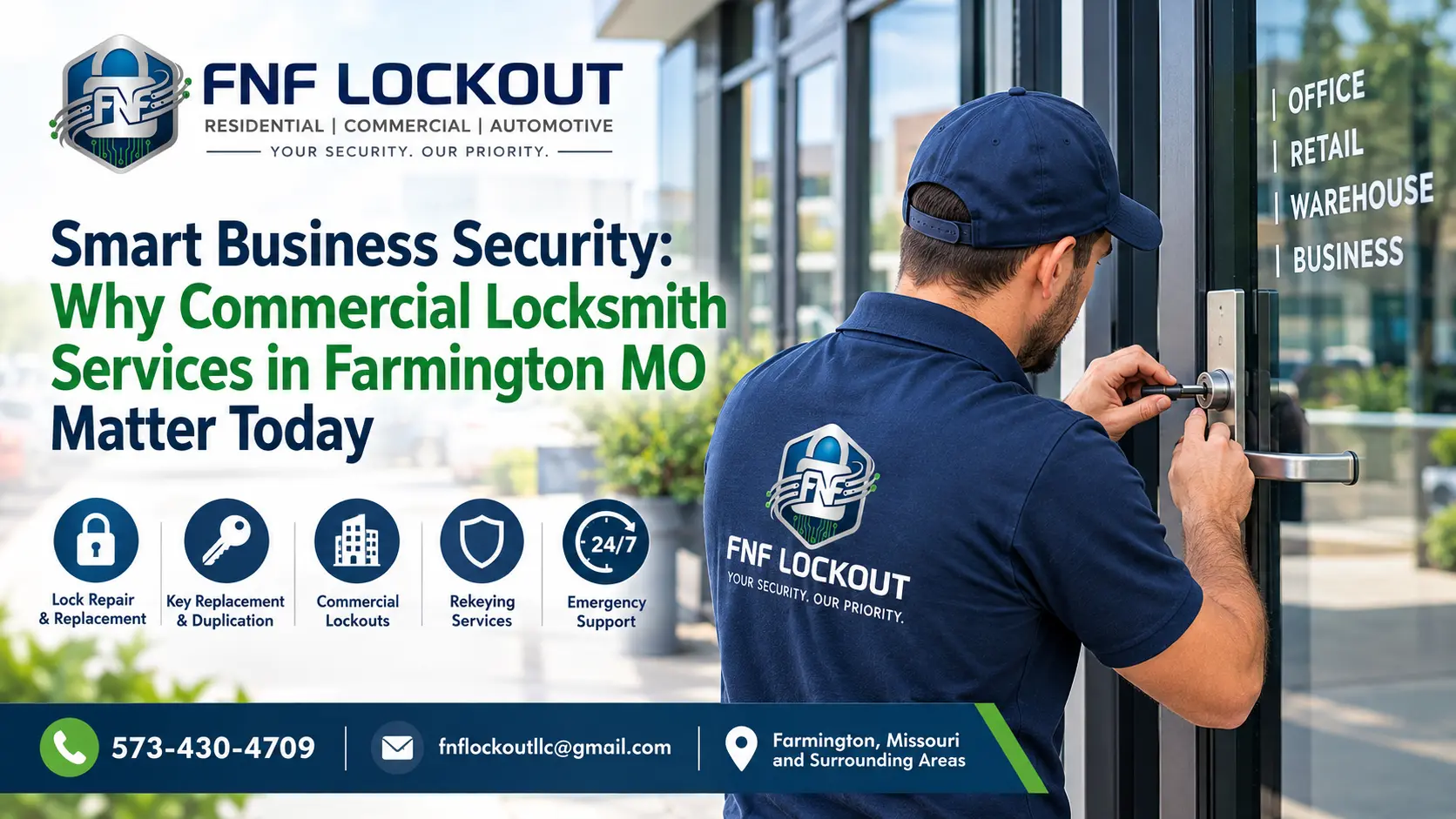Smart Business Security: Why Commercial Locksmith Services in Farmington MO Matter Today